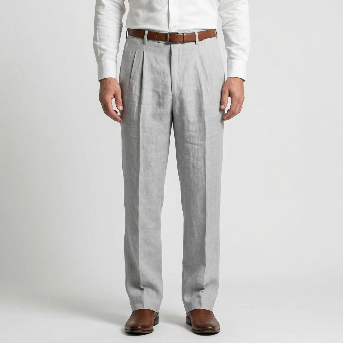 Men's Smart Versatile Pleated Straight-Leg Trousers
