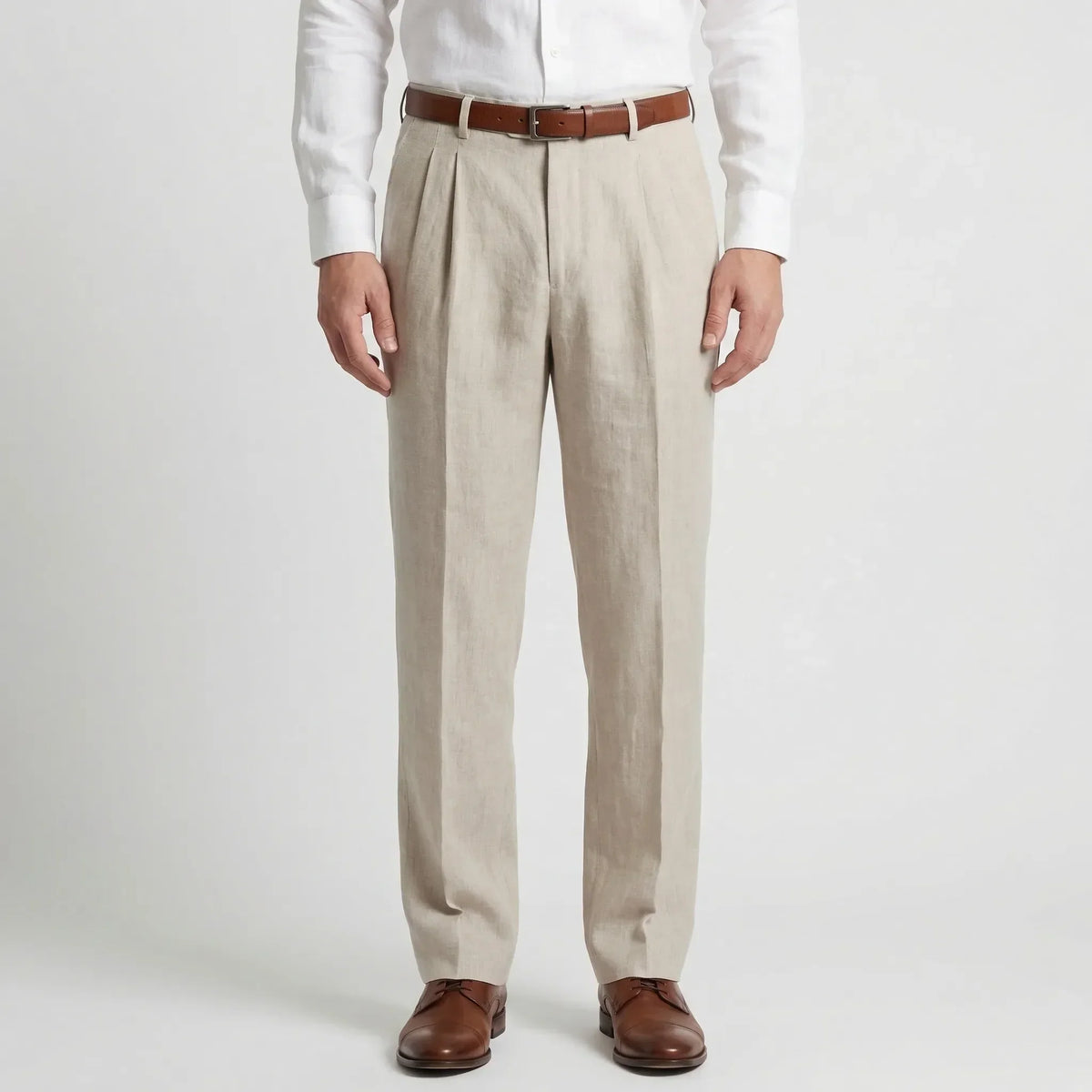 Men's Smart Versatile Pleated Straight-Leg Trousers