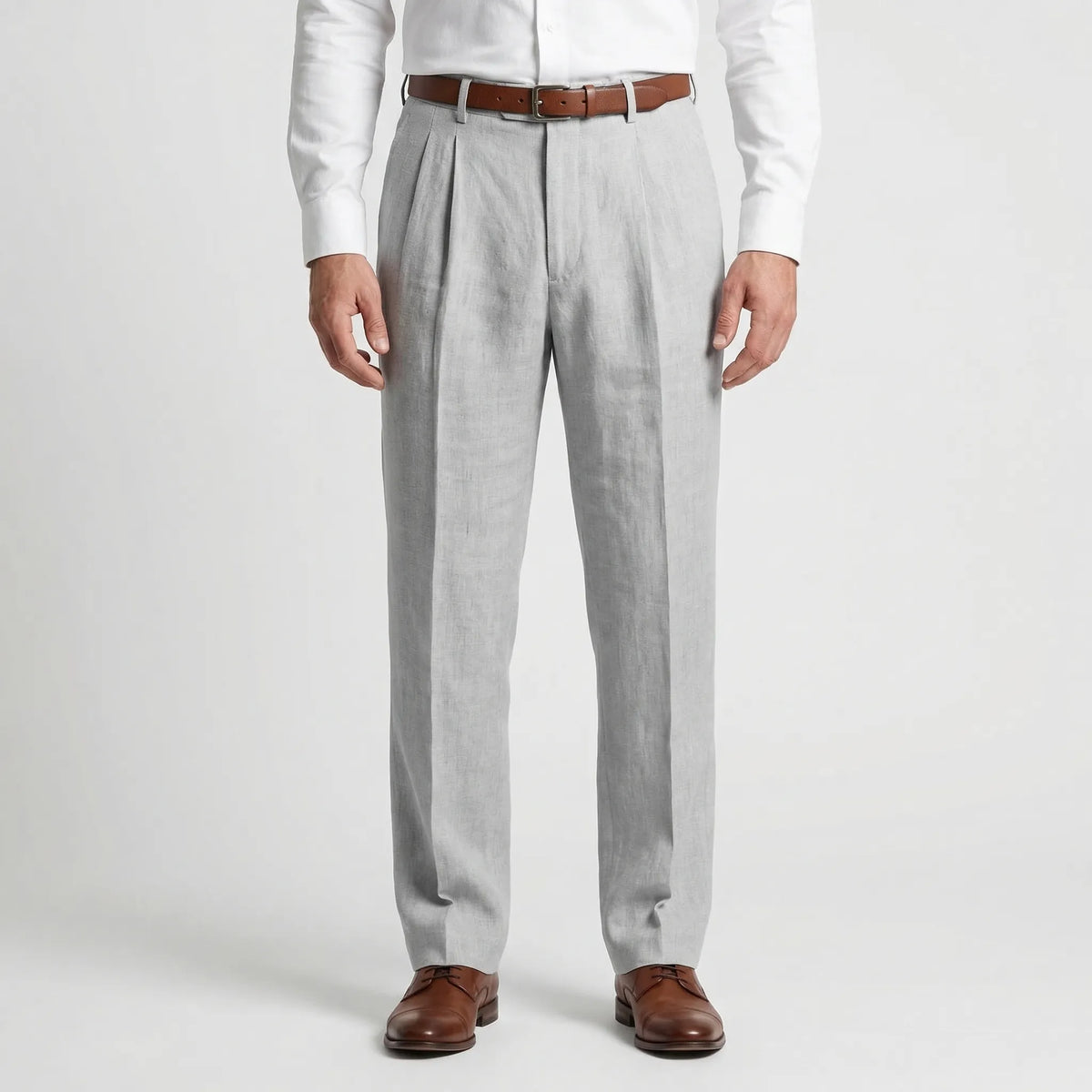 Men's Smart Versatile Pleated Straight-Leg Trousers