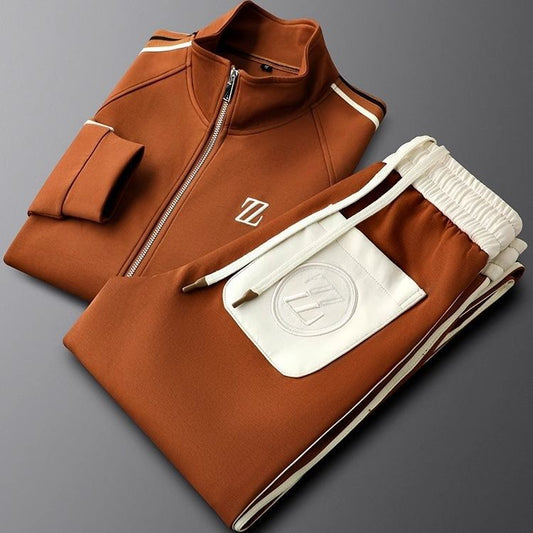 Men's Sporty Stretch Tracksuit Set