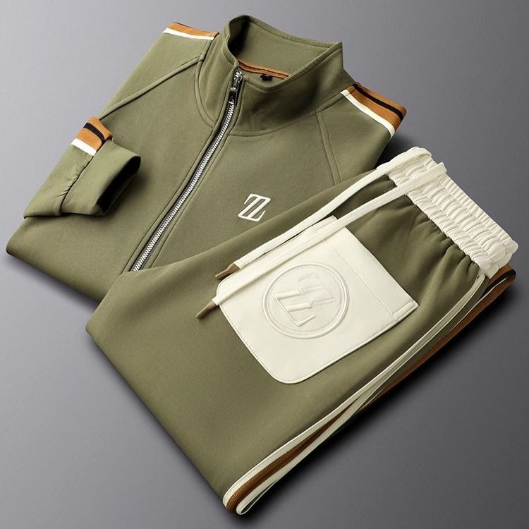 Men's Sporty Stretch Tracksuit Set