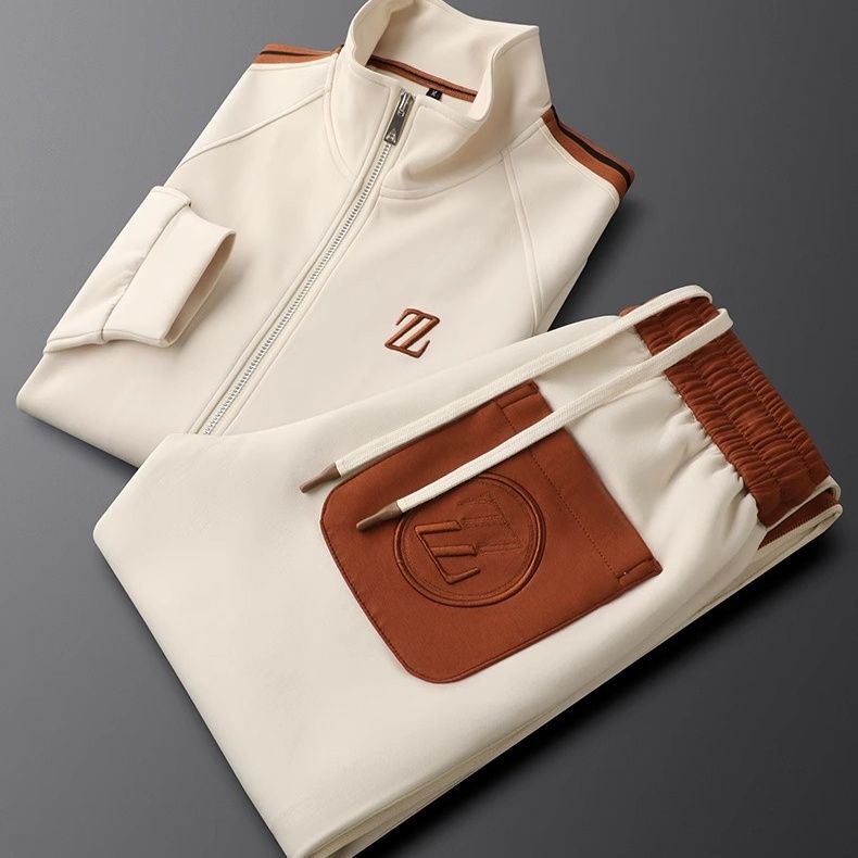 Men's Sporty Stretch Tracksuit Set