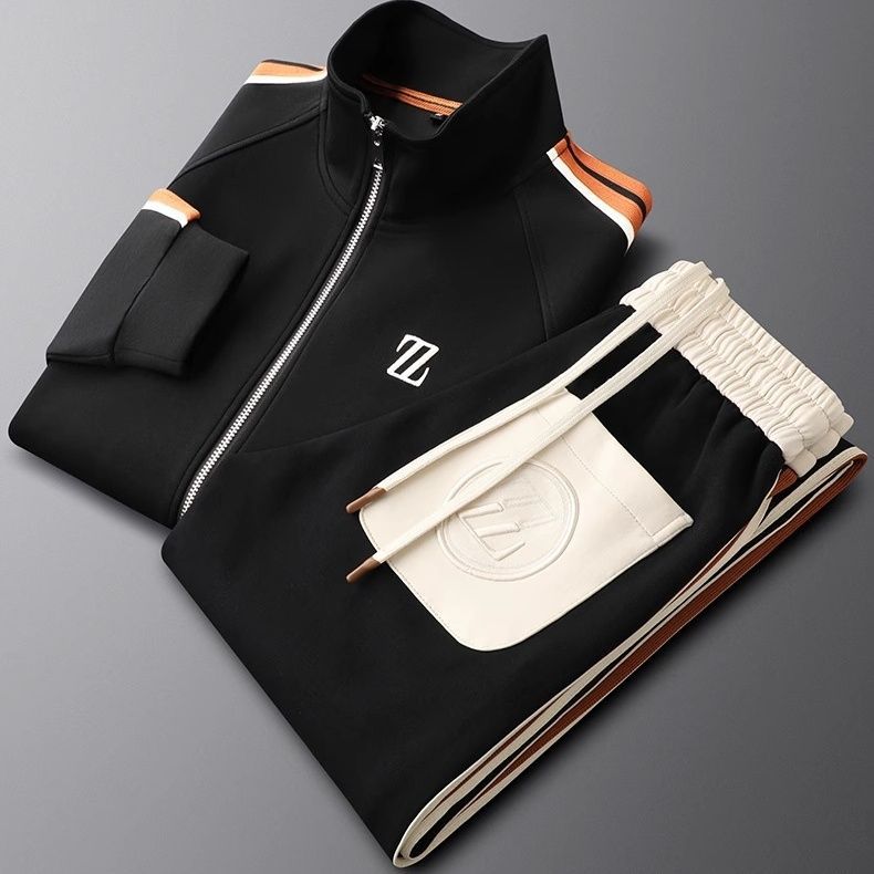Men's Sporty Stretch Tracksuit Set