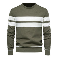 Men's Striped Crew Neck Sweater