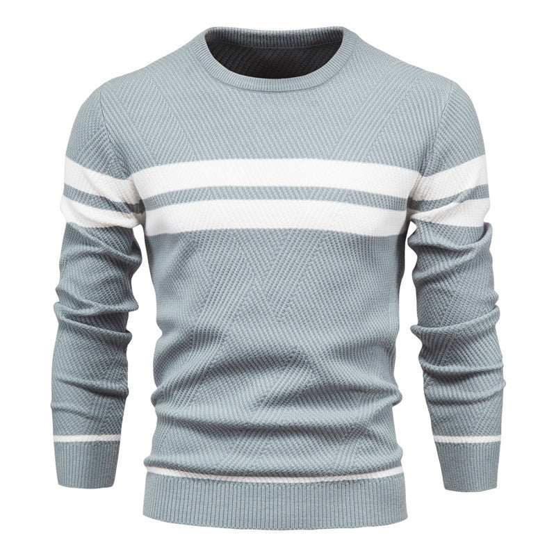 Men's Striped Crew Neck Sweater