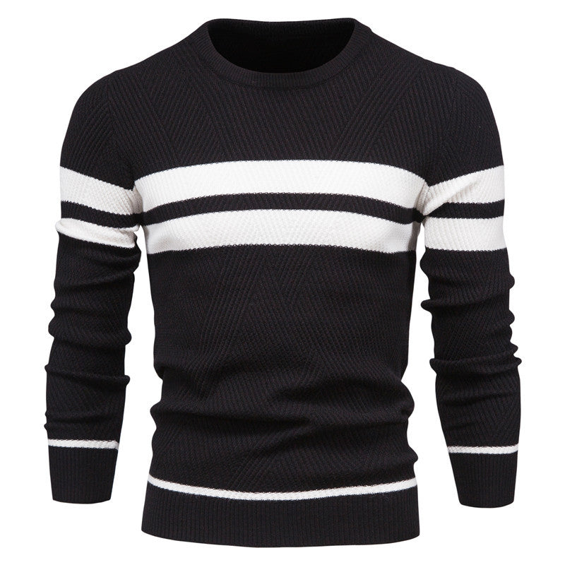 Men's Striped Crew Neck Sweater