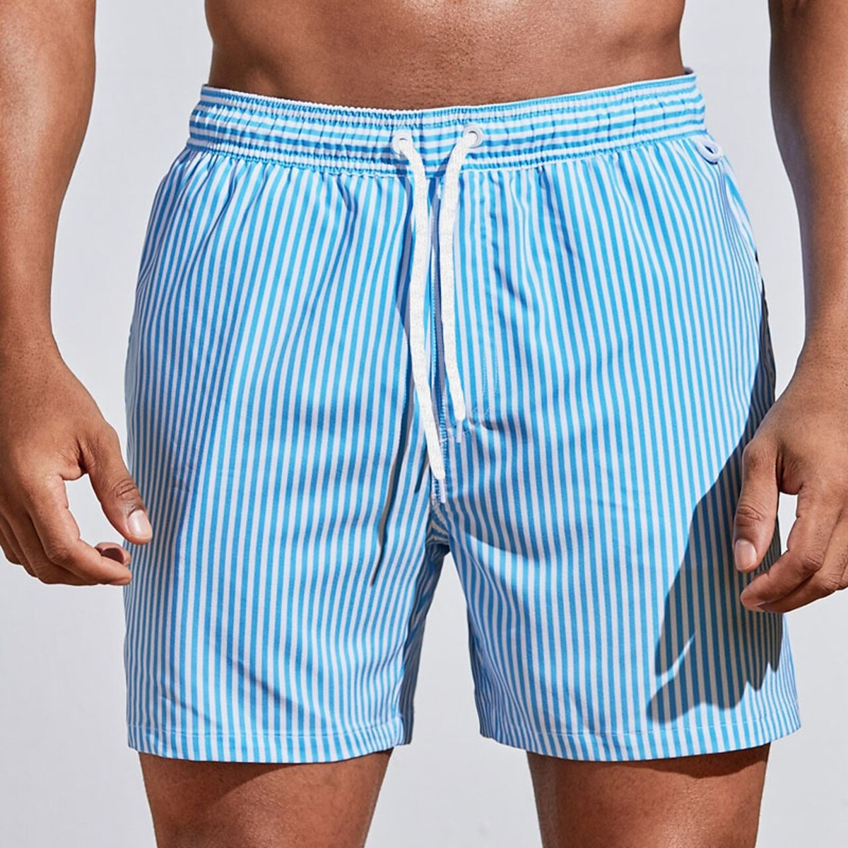 Men's Striped Drawstring Shorts