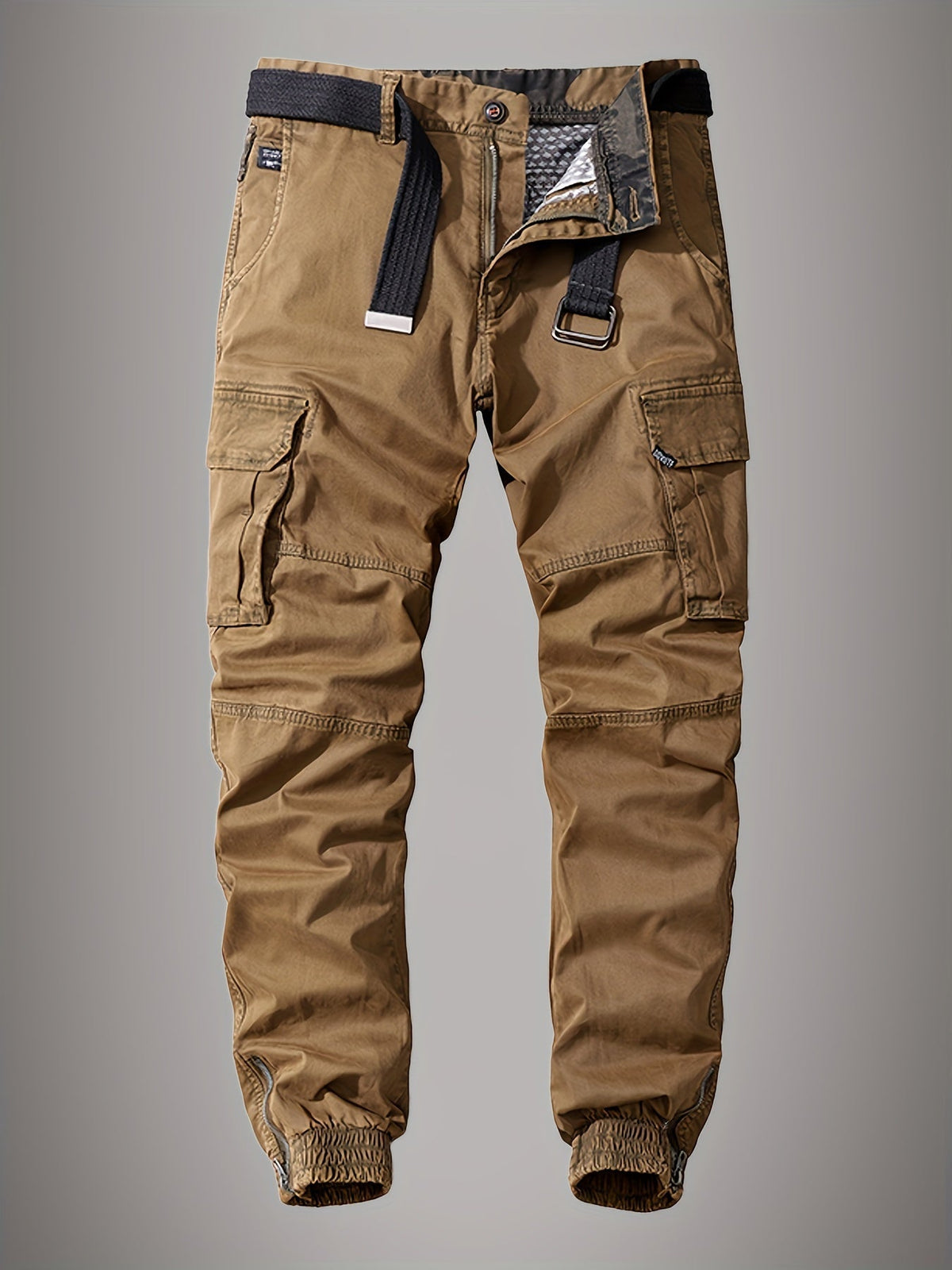 Men's Stylish Embroidered Multi-Pocket Cargo Joggers