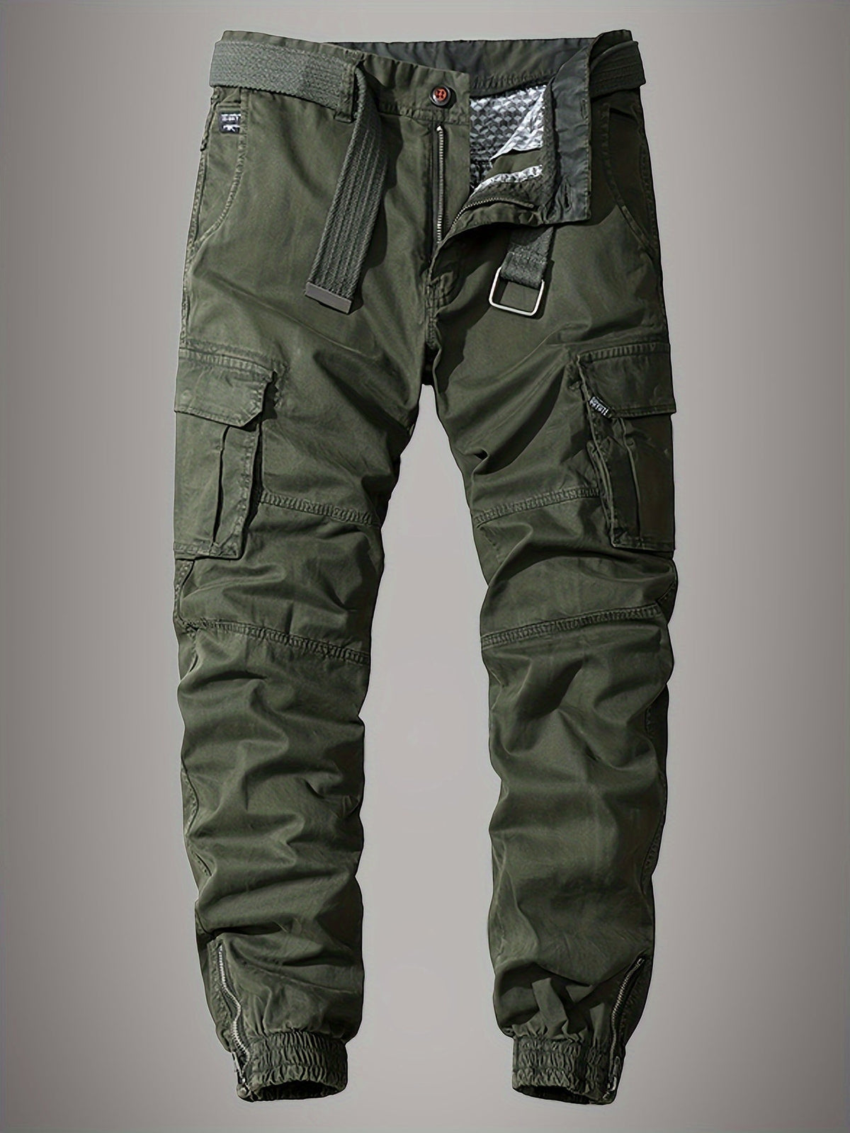 Men's Stylish Embroidered Multi-Pocket Cargo Joggers