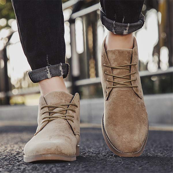 Men's Stylish Lace-Up Ankle Boots