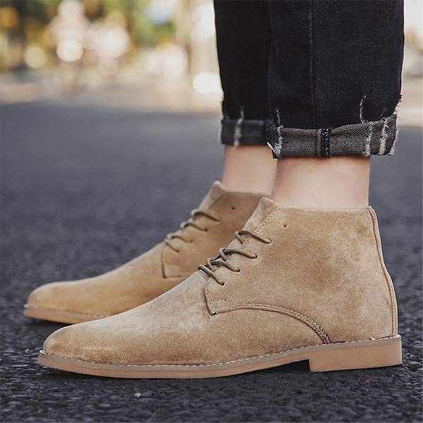 Men's Stylish Lace-Up Ankle Boots