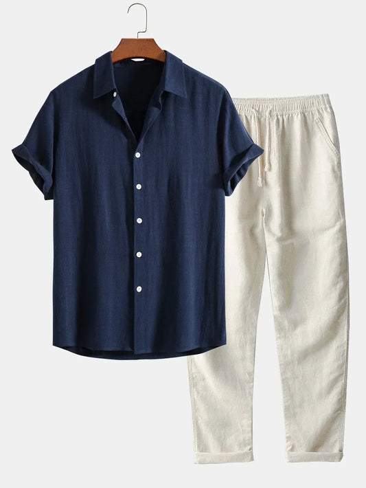 Men's Summer Set: Comfortable Shirt and Pants