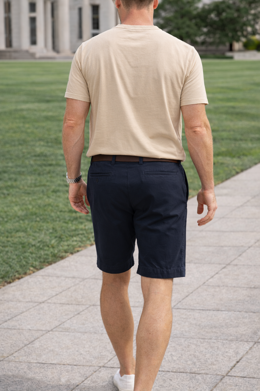 Men's Tailored Flat-Front Stretch Shorts