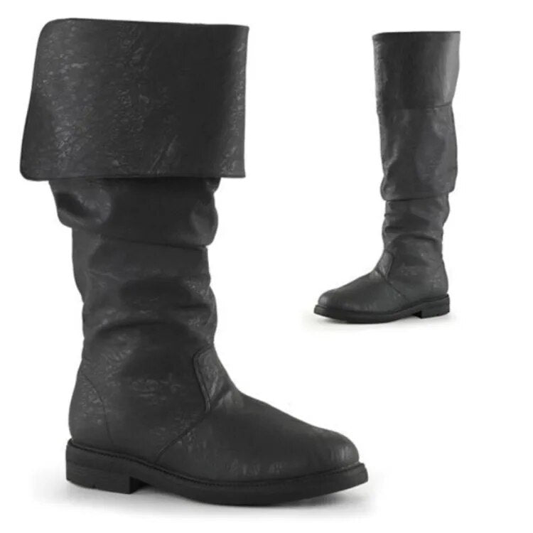 Men's Tall Boots with Jeans Pattern