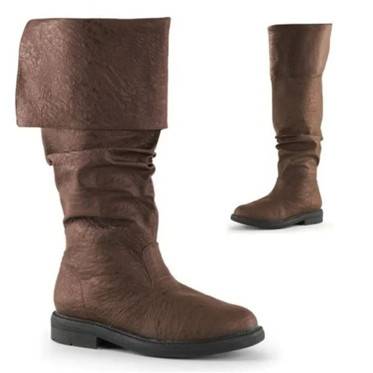 Men's Tall Boots with Jeans Pattern