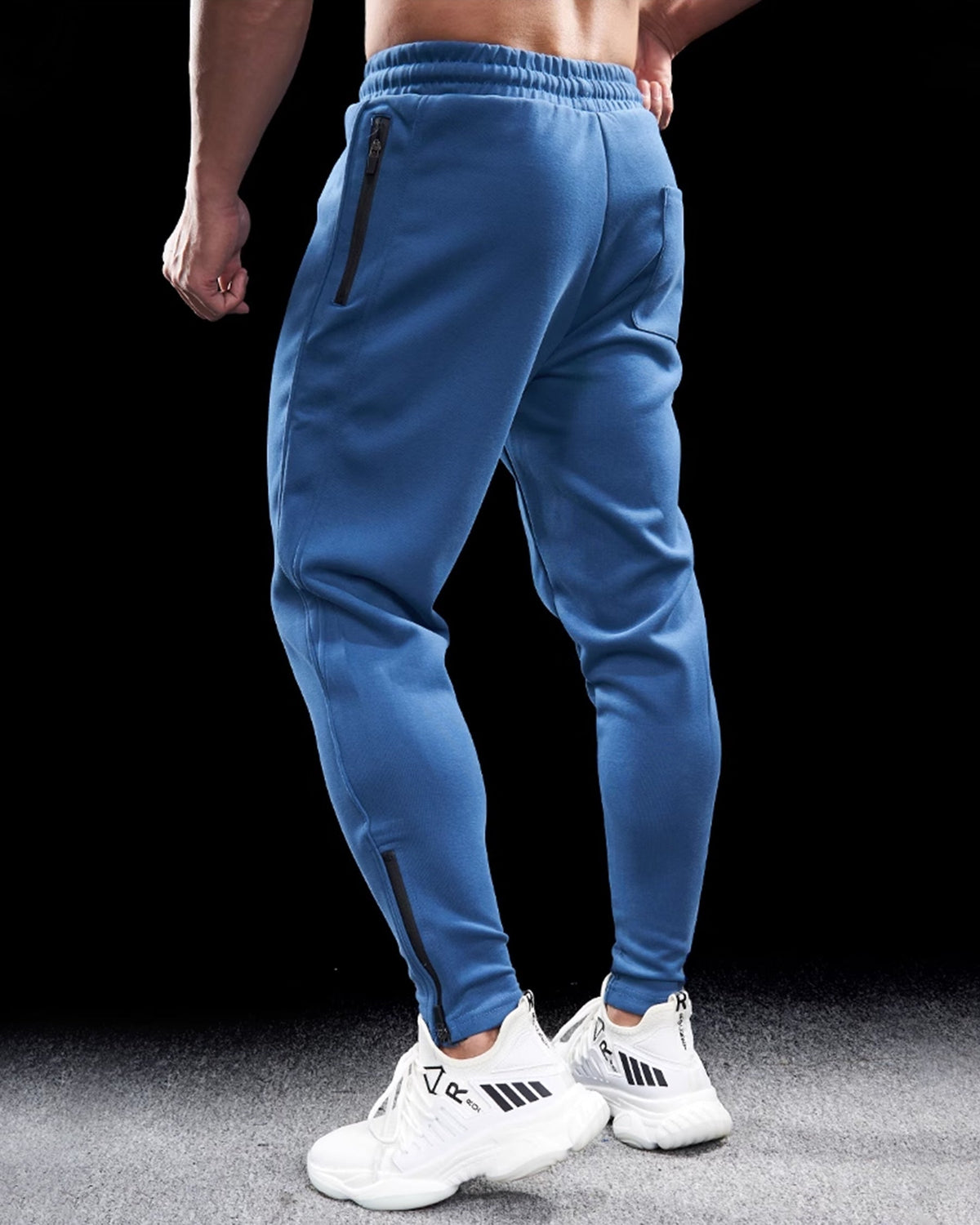 Men's Tapered Track Joggers with Zipper Hems