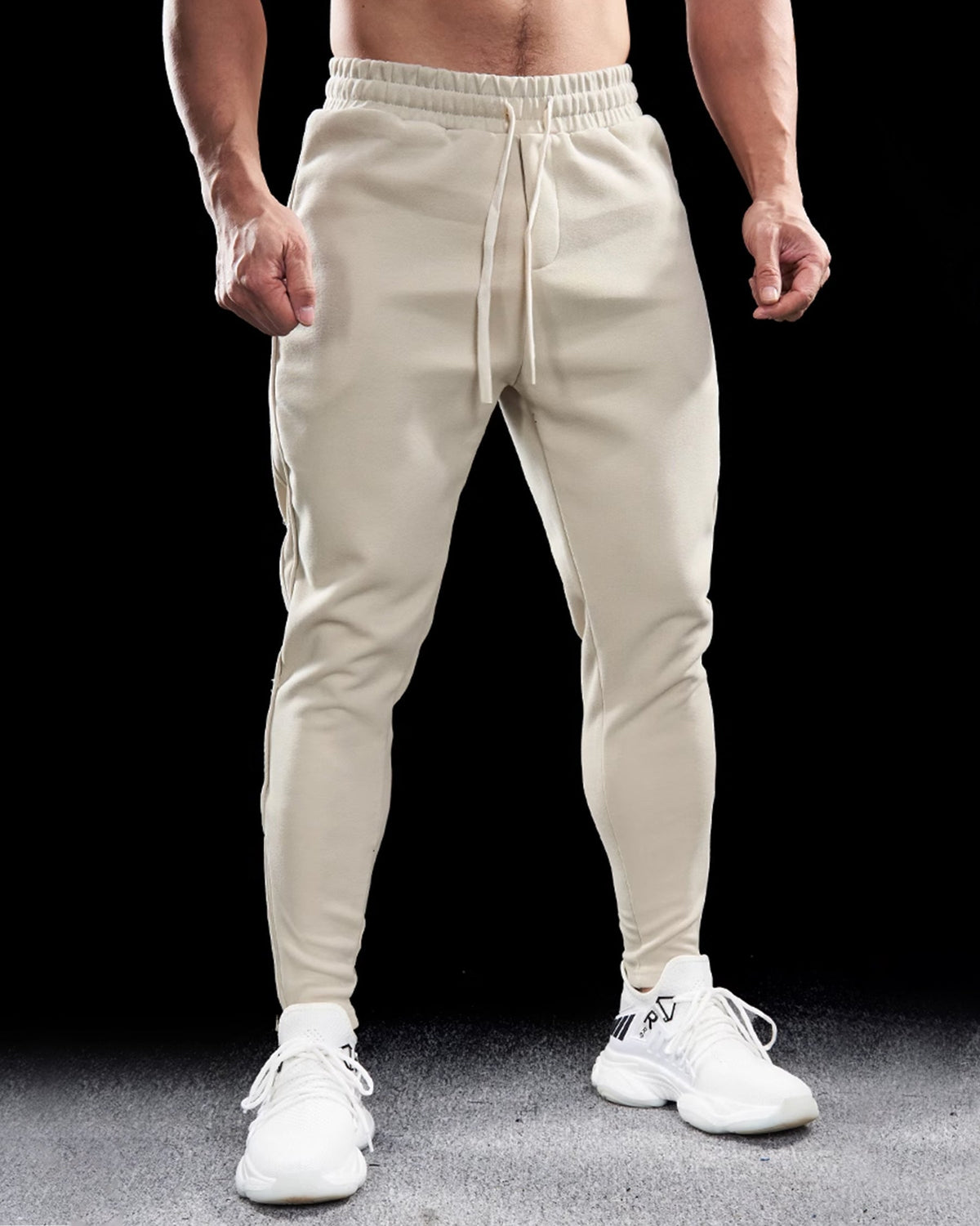 Men's Tapered Track Joggers with Zipper Hems