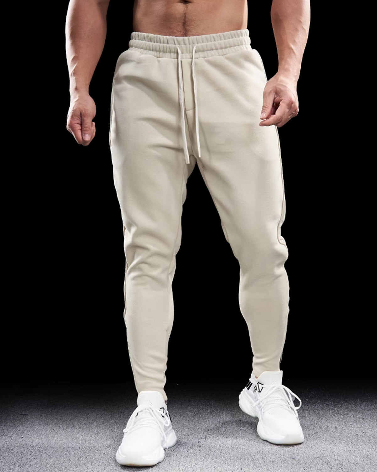 Men's Tapered Track Joggers with Zipper Hems