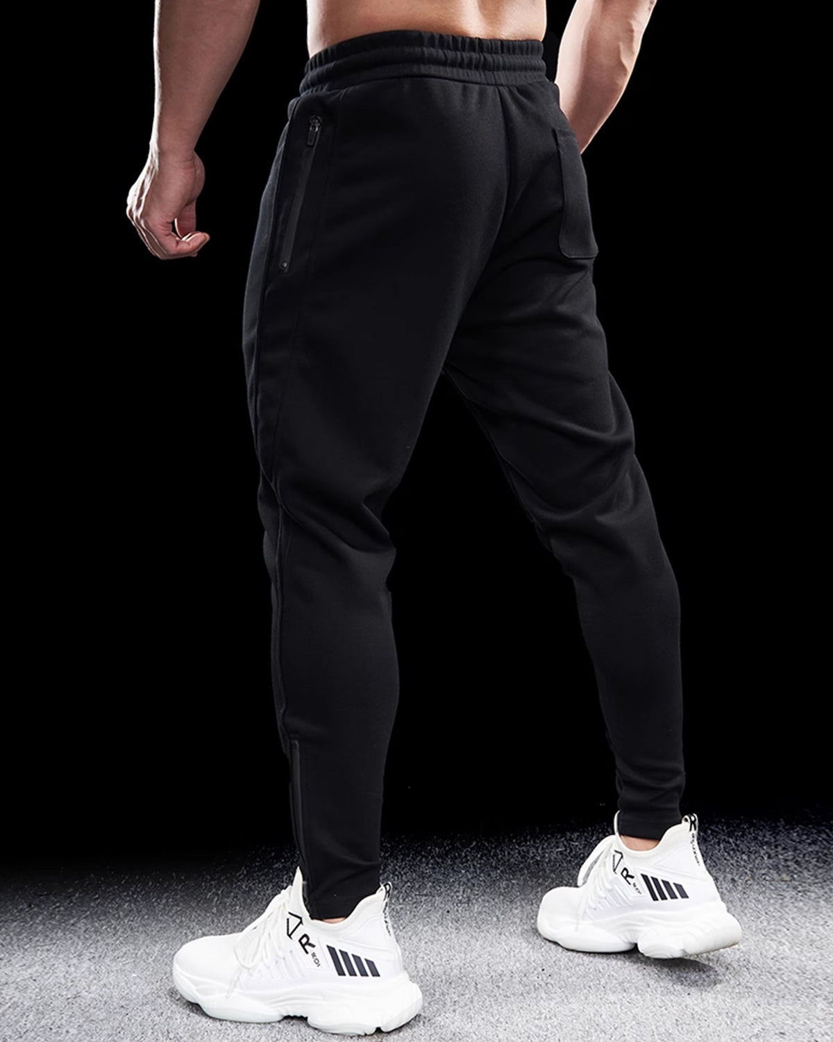 Men's Tapered Track Joggers with Zipper Hems