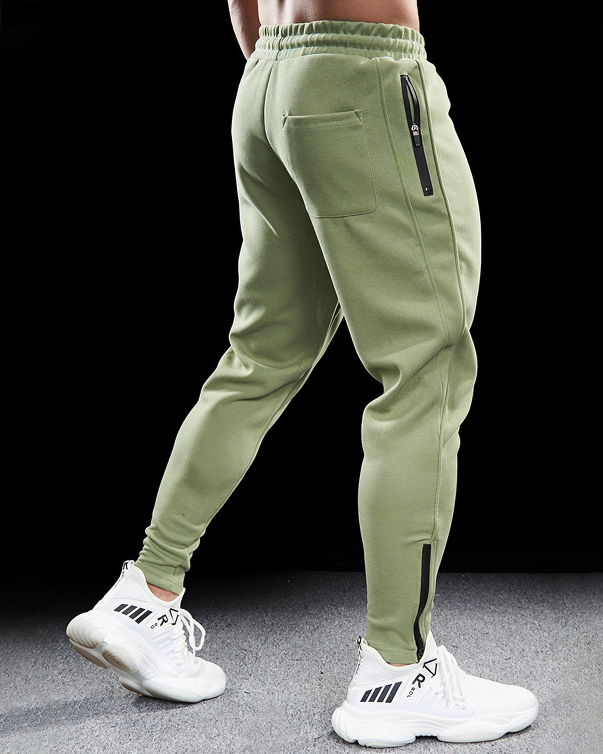 Men's Tapered Track Joggers with Zipper Hems