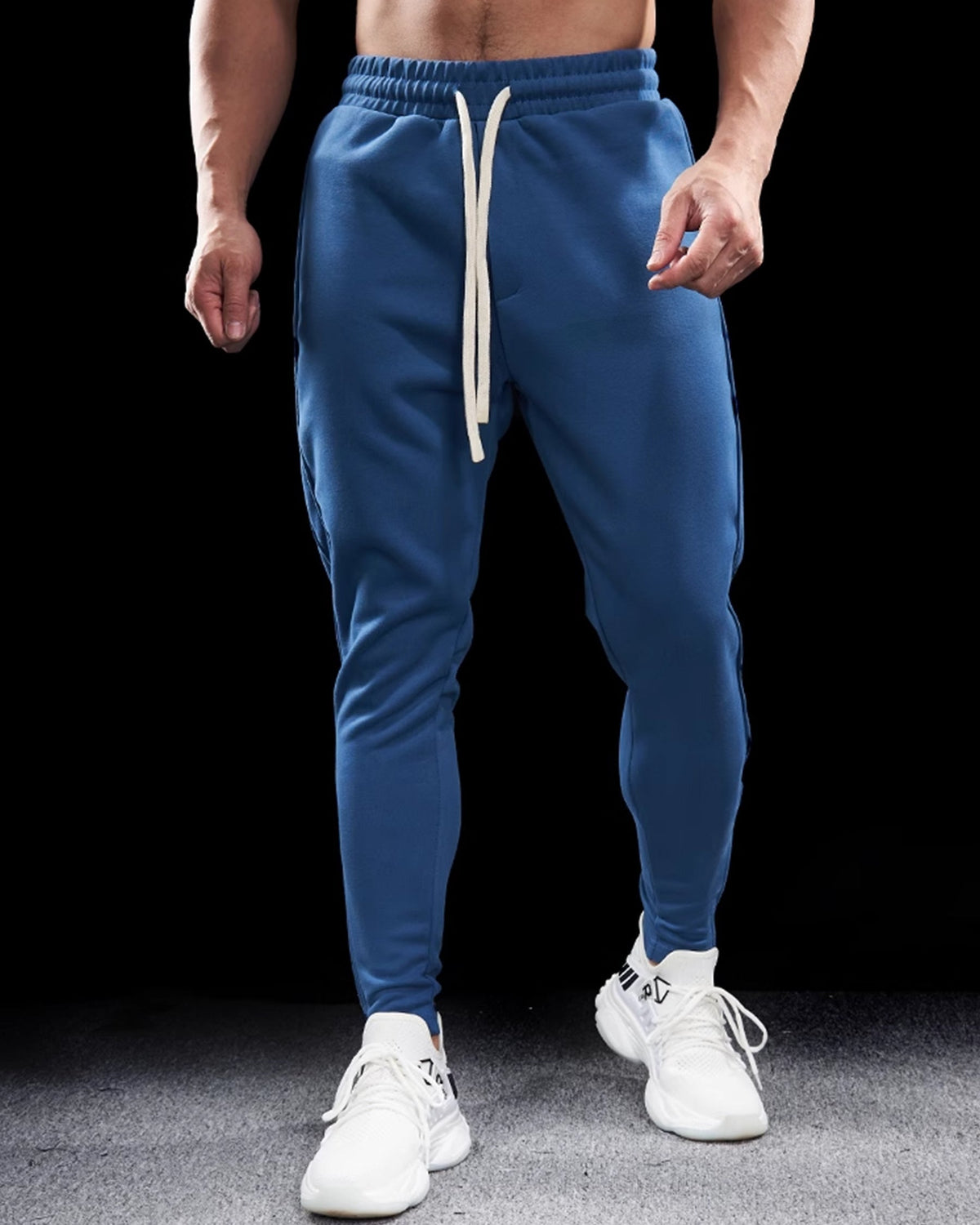 Men's Tapered Track Joggers with Zipper Hems