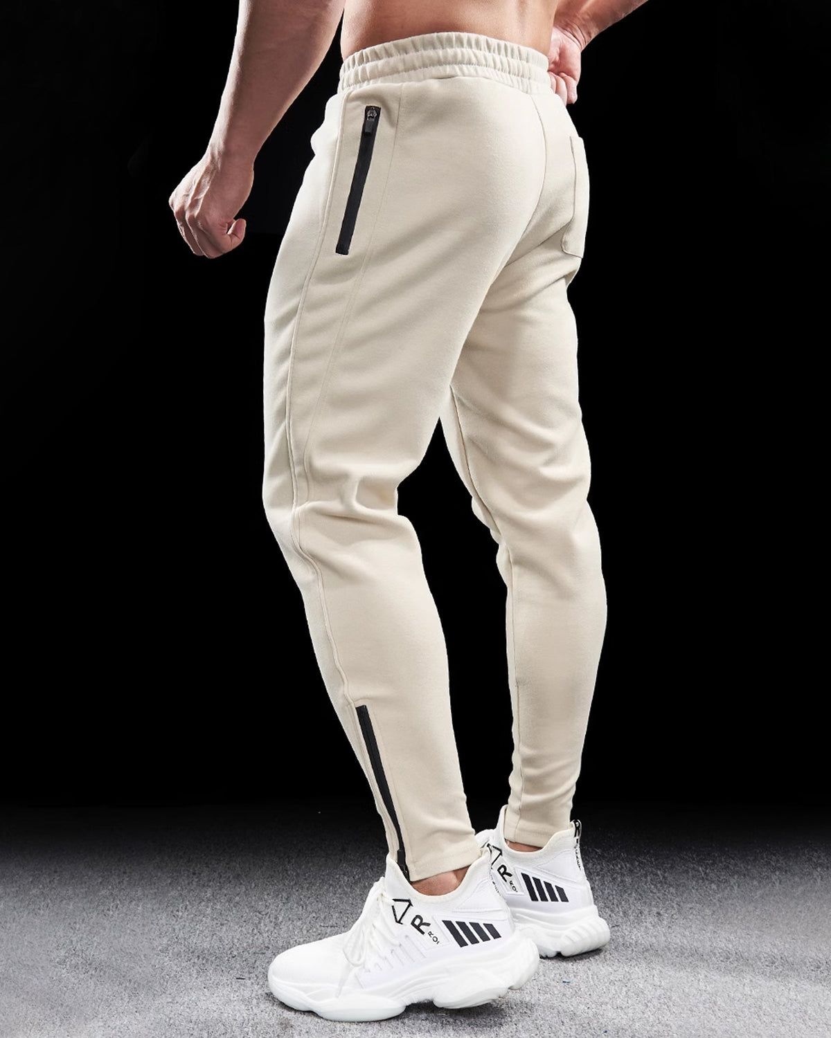 Men's Tapered Track Joggers with Zipper Hems