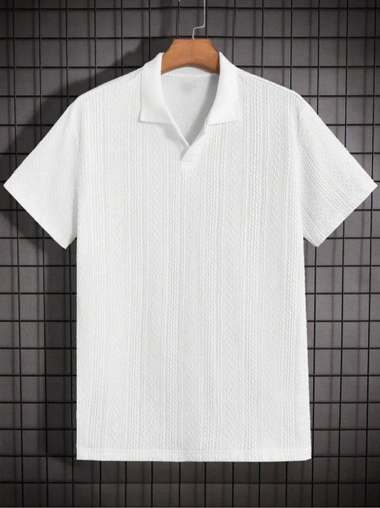 Men's Textured Polo Shirt