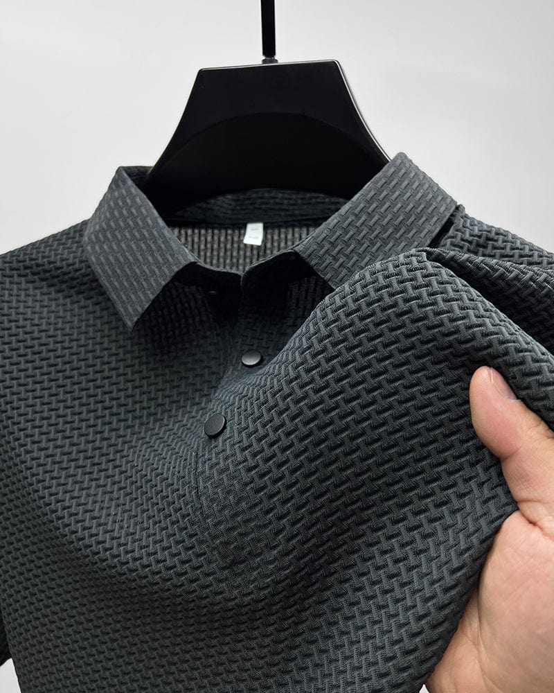 Men's Textured Polo Shirt – Elegant Texture & Classic Fit