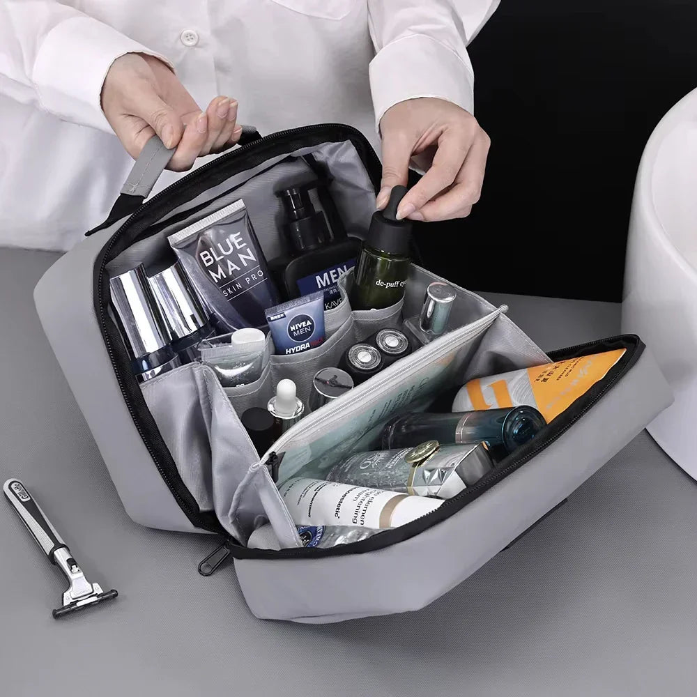 Men's Travel Toiletry Bag - Water and Tear-Resistant with Handle and Large Storage Capacity