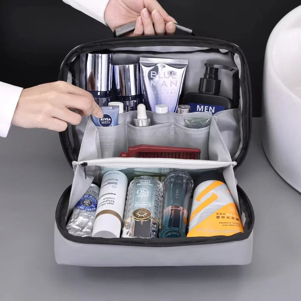 Men's Travel Toiletry Bag - Water and Tear-Resistant with Handle and Large Storage Capacity