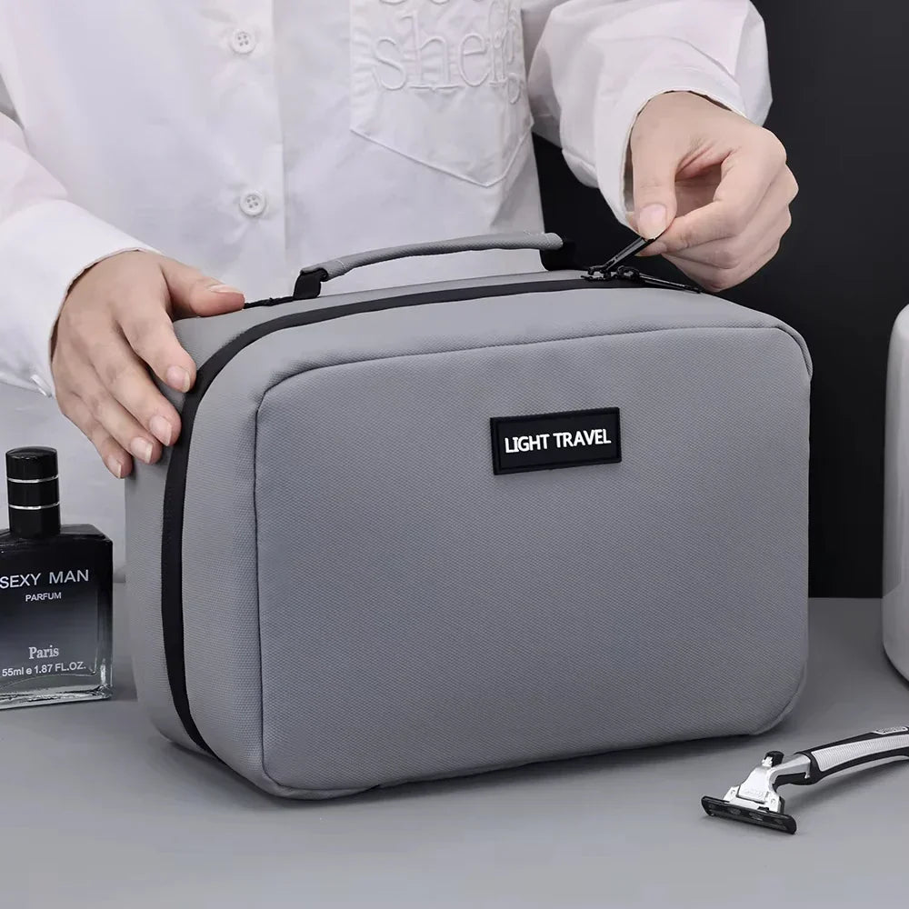 Men's Travel Toiletry Bag - Water and Tear-Resistant with Handle and Large Storage Capacity