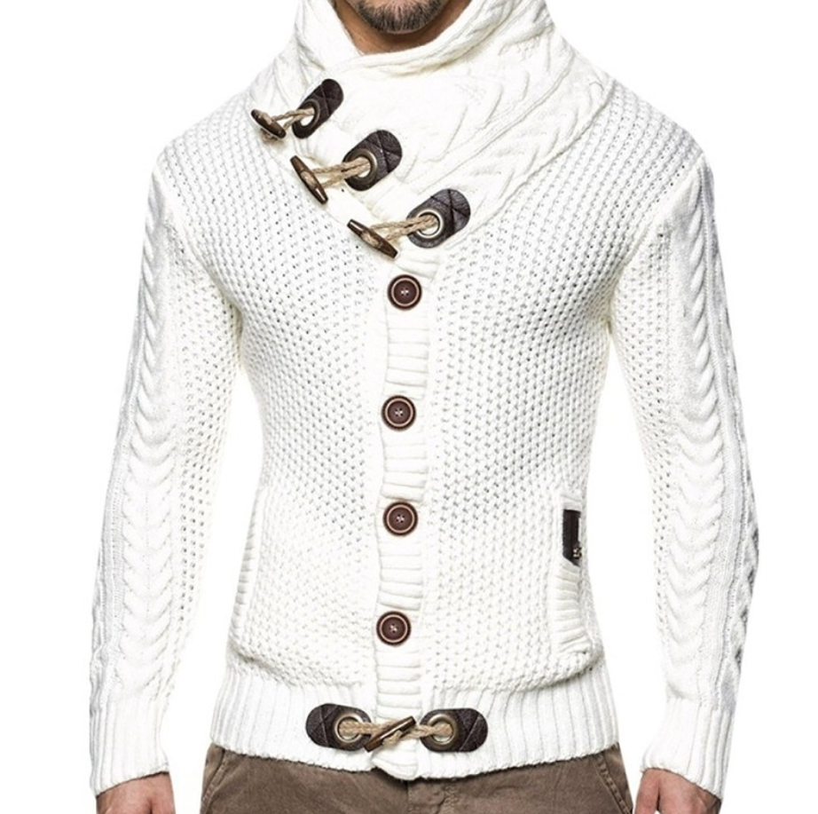 Men's Turtleneck Cardigan | Stylish & Casual