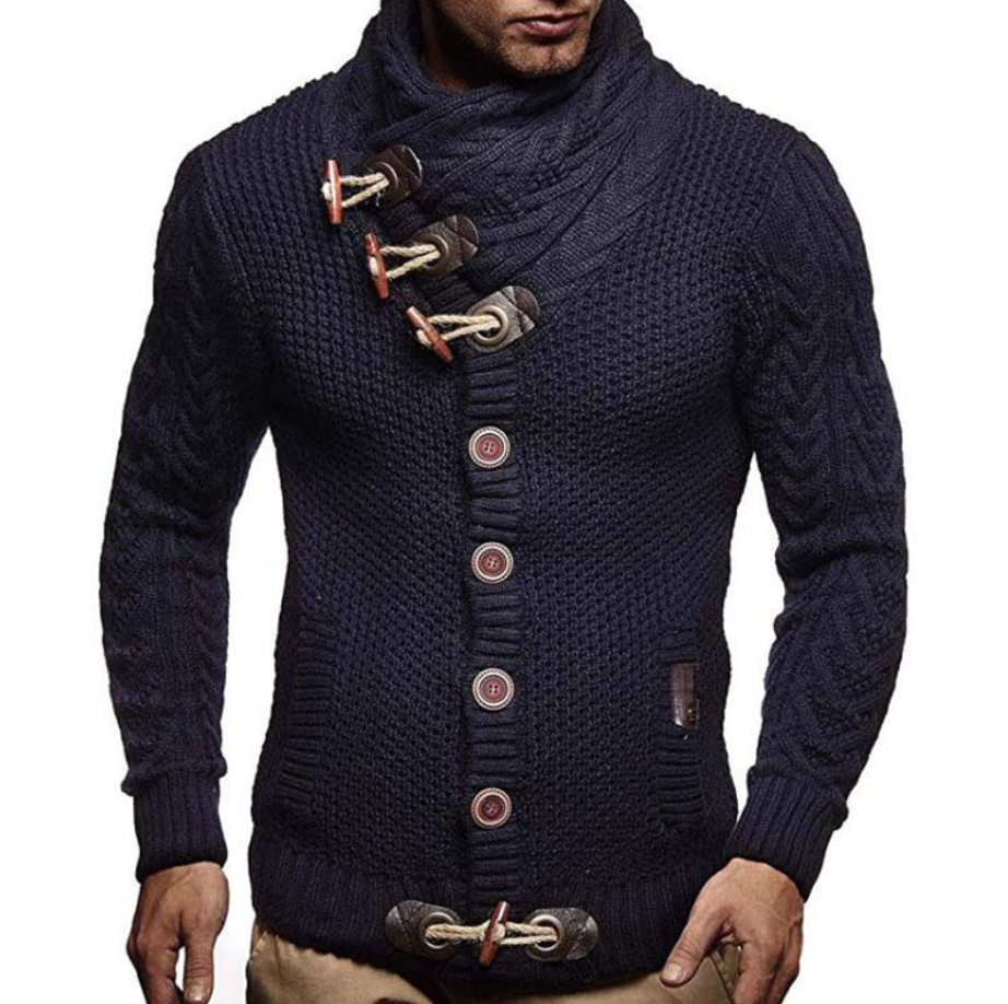 Men's Turtleneck Cardigan | Stylish & Casual