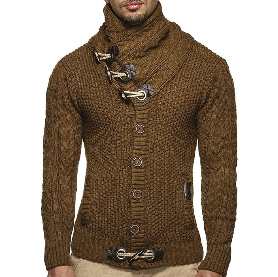 Men's Turtleneck Cardigan | Stylish & Casual
