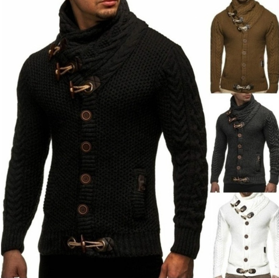 Men's Turtleneck Cardigan | Stylish & Casual