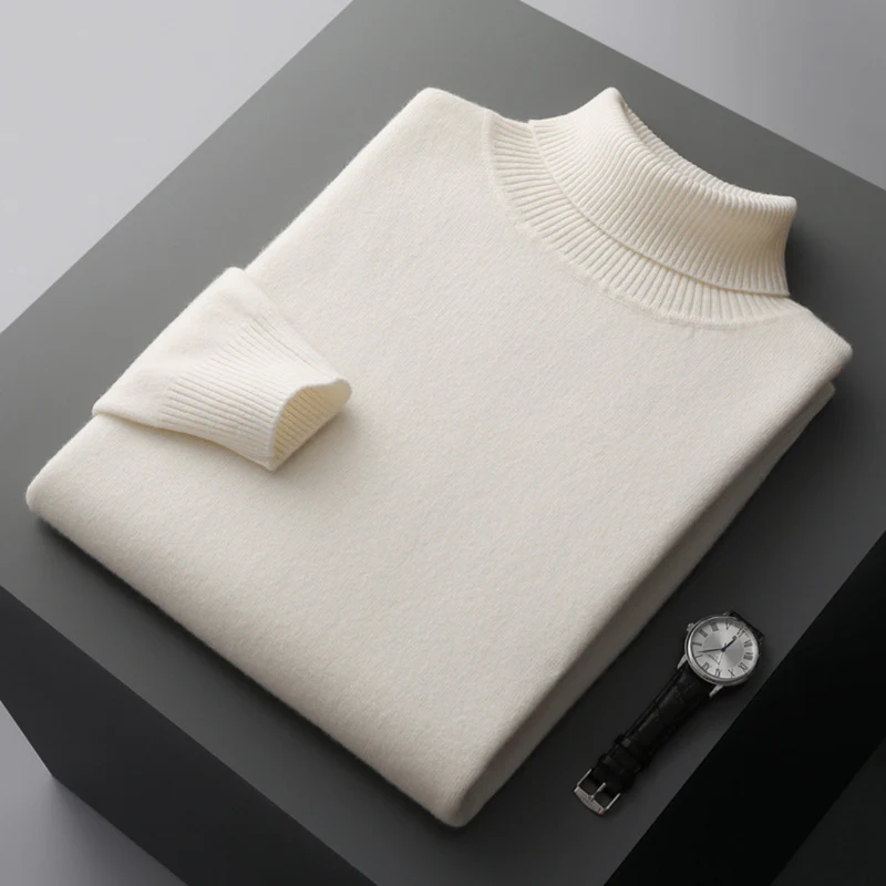 Men's Turtleneck Sweater - Elegant and Comfortable