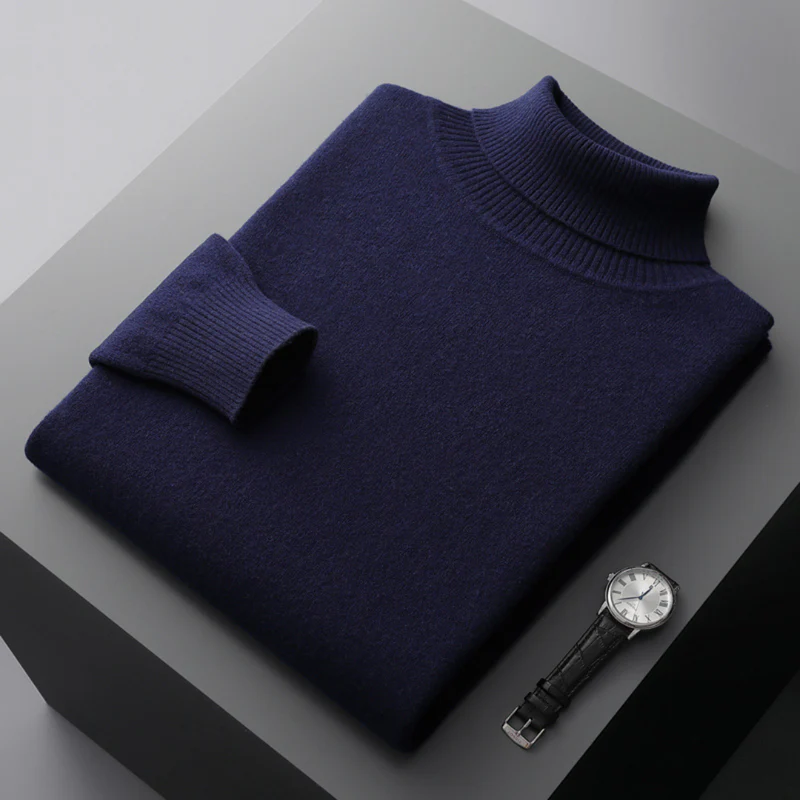 Men's Turtleneck Sweater - Elegant and Comfortable