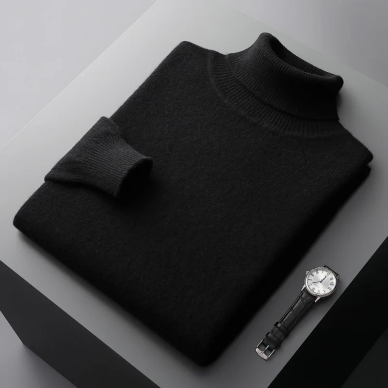 Men's Turtleneck Sweater - Elegant and Comfortable