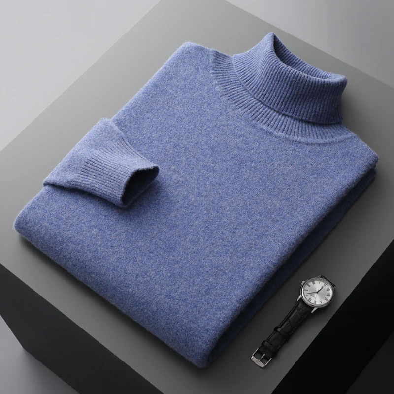 Men's Turtleneck Sweater - Elegant and Comfortable