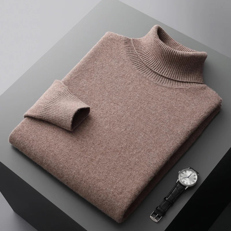 Men's Turtleneck Sweater - Elegant and Comfortable