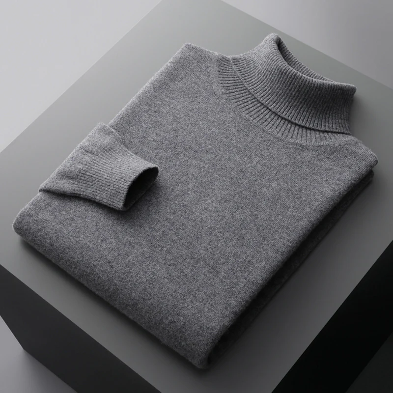 Men's Turtleneck Sweater - Elegant and Comfortable