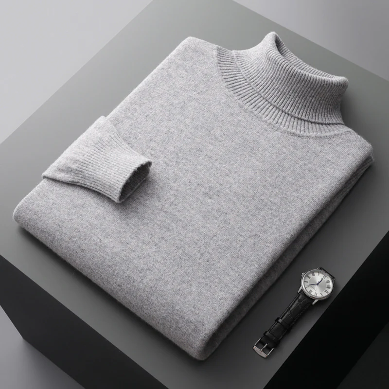 Men's Turtleneck Sweater - Elegant and Comfortable