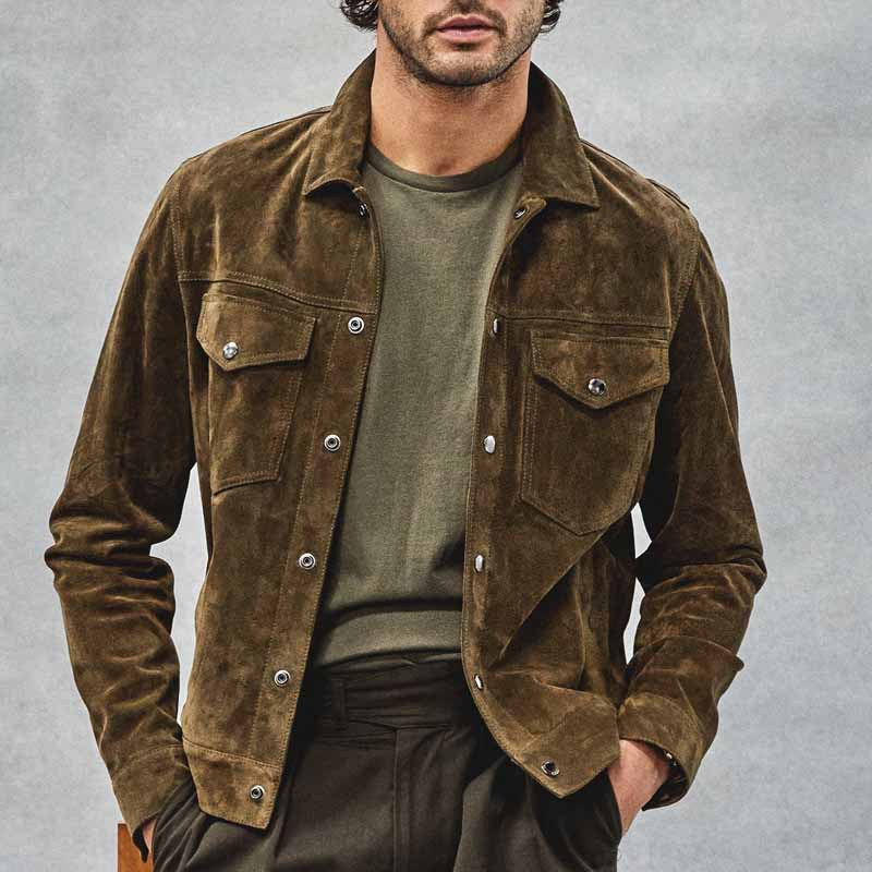 Men's Vintage Jacket with Chest Pockets