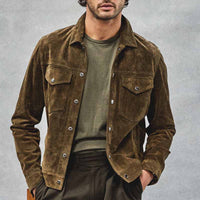 Men's Vintage Jacket with Chest Pockets
