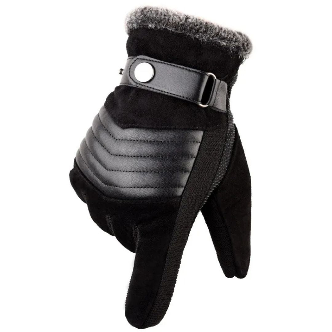 Men's Warm Winter Touchscreen Gloves with Strap