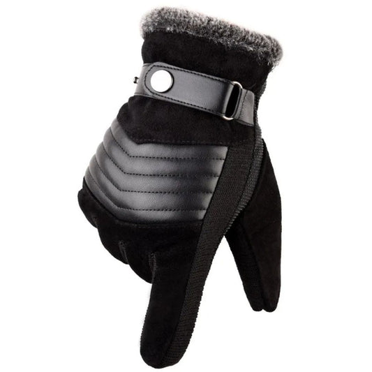 Men's Warm Winter Touchscreen Gloves with Strap