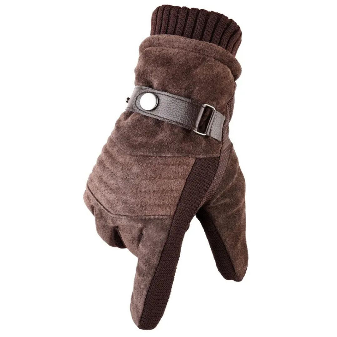 Men's Warm Winter Touchscreen Gloves with Strap