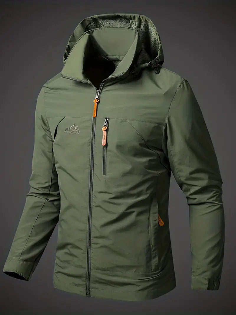 Men's Waterproof Rain Jacket with Breathable Design – Lightweight Outdoor Jacket for Everyday Use