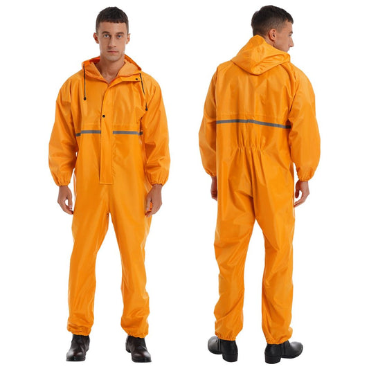 Men's Waterproof Reflective Hooded Safety Coverall