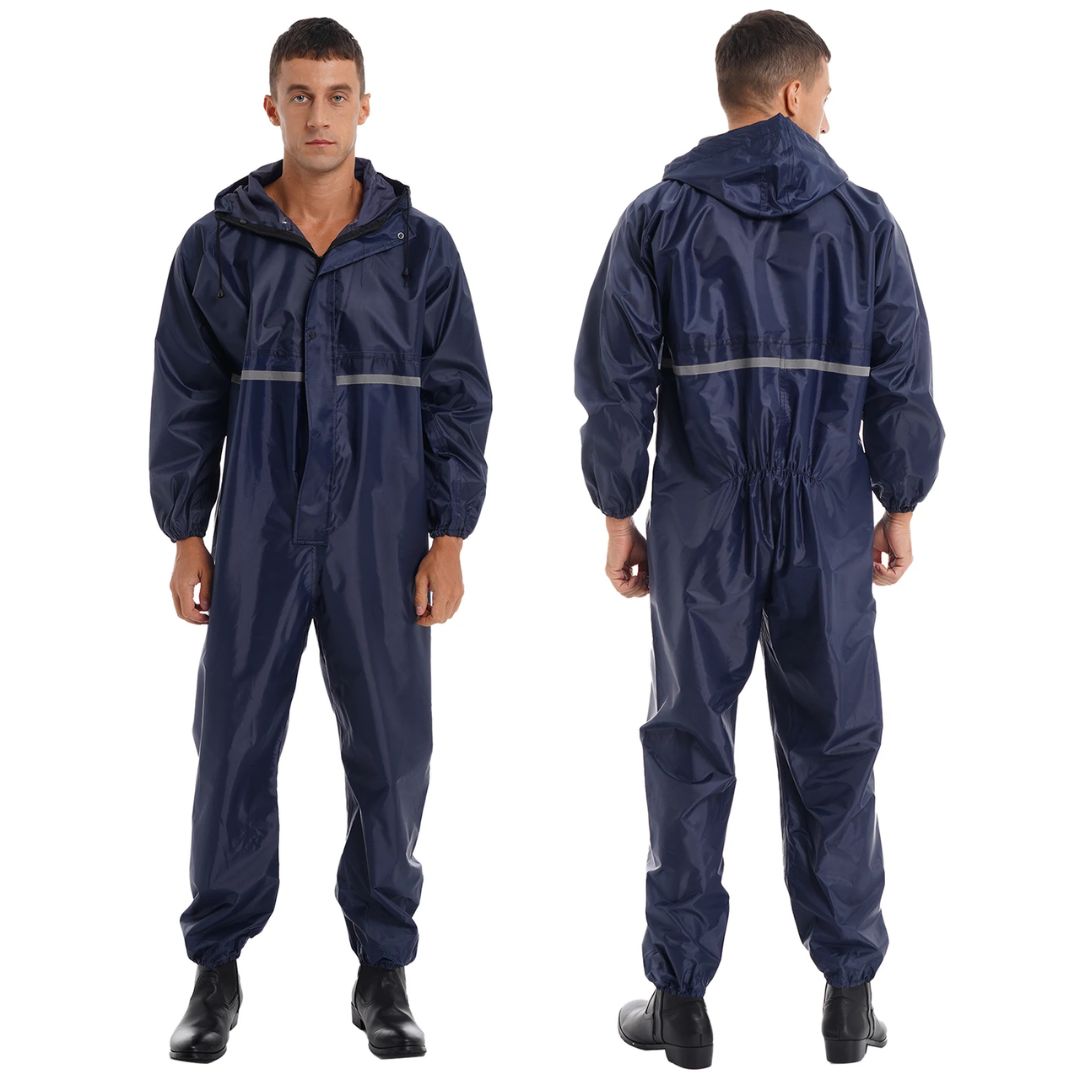 Men's Waterproof Reflective Hooded Safety Coverall